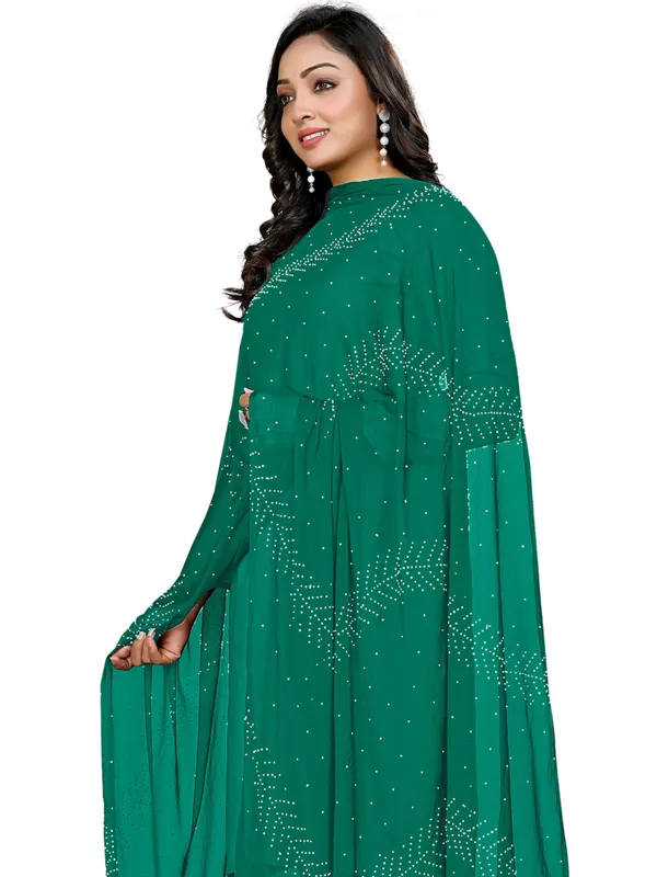 Stone_Work_Chiffon_Dupatta_With_Leaf_Vines_Tassel_Lace_Rama_Green