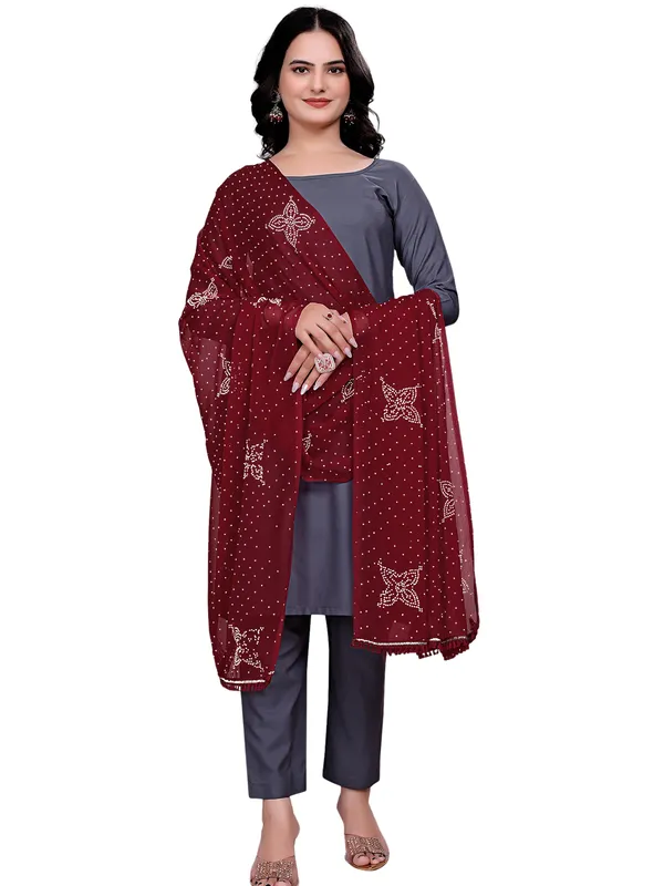 Stone_Work_Chiffon_Dupatta_With_Flower_Motifs_Tassel_Lace_Maroon