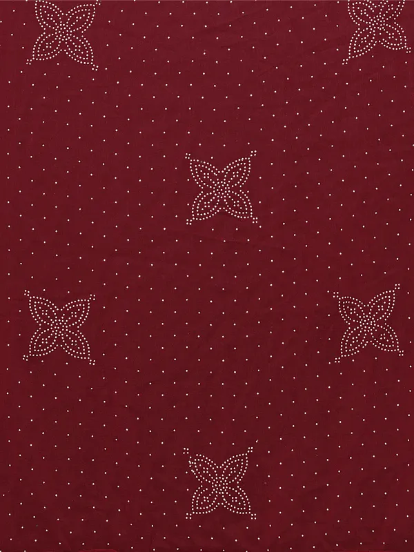 Stone_Work_Chiffon_Dupatta_With_Flower_Motifs_Tassel_Lace_Maroon
