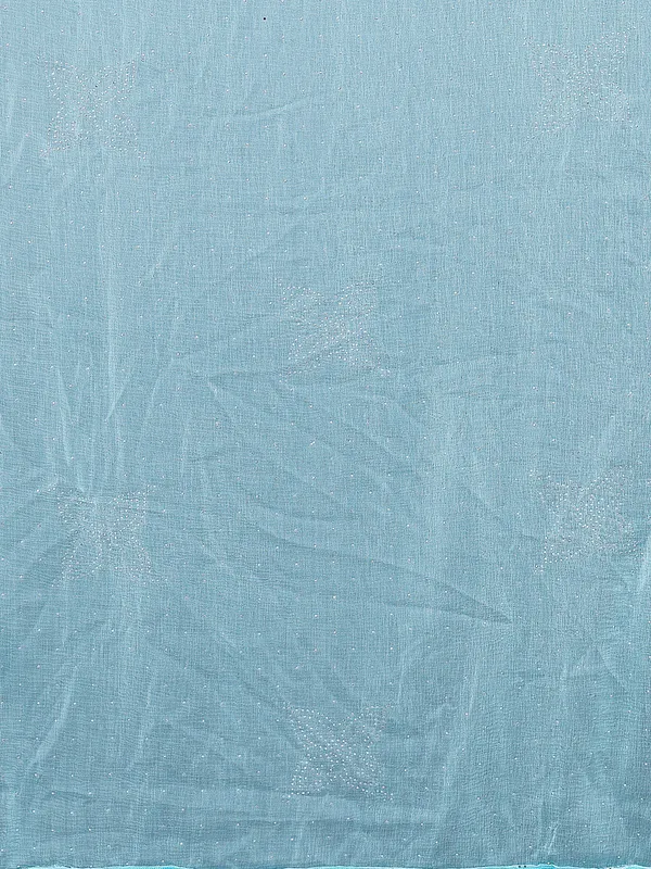 Stone_Work_Chiffon_Dupatta_With_Flower_Motifs_Tassel_Lace_Sky_Blue