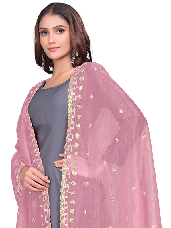 Mirror_Work_Organza_Dupatta_With_Sequin_Border_Tassels_Peach