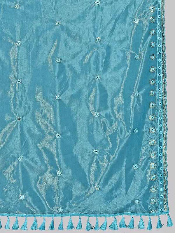 Mirror_Work_Organza_Dupatta_With_Sequin_Border_Tassels_Sky_Blue