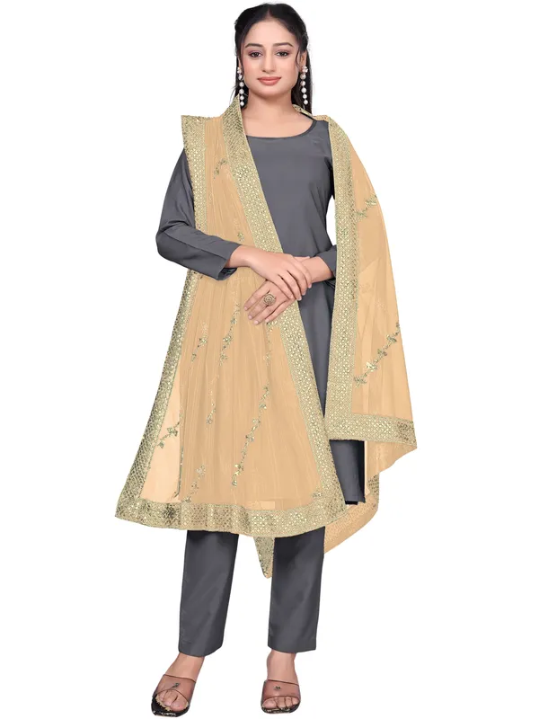 Zari_Embroidered_Organza_Dupatta_With_Sequin_Lace_Border_Beige