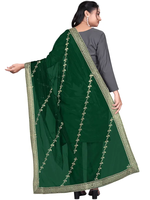 Zari_Embroidered_Organza_Dupatta_With_Sequin_Lace_Border_Green