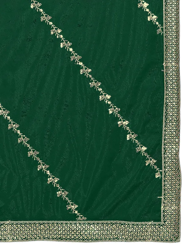 Zari_Embroidered_Organza_Dupatta_With_Sequin_Lace_Border_Green