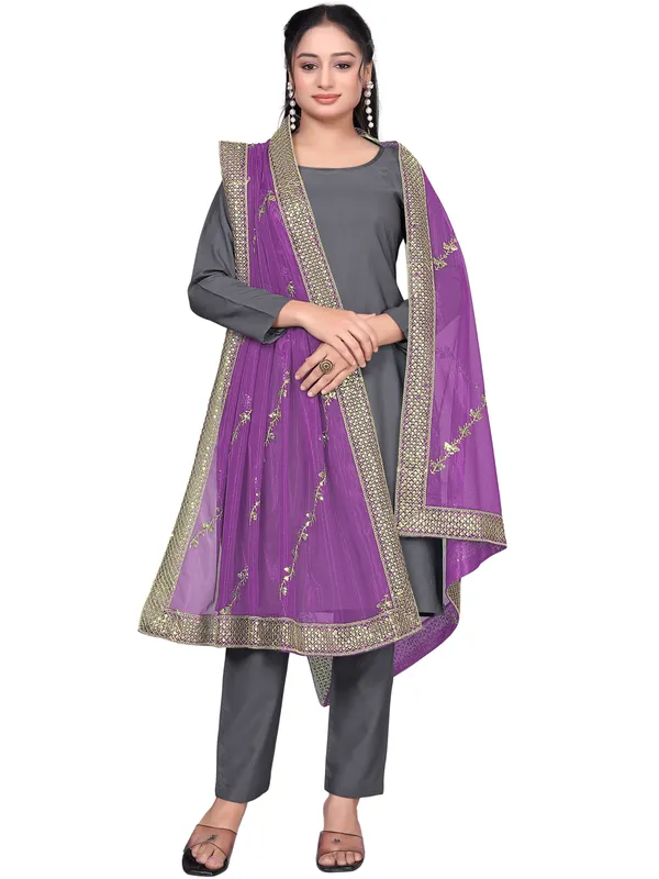 Zari_Embroidered_Organza_Dupatta_With_Sequin_Lace_Border_Lavender