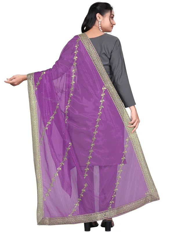 Zari_Embroidered_Organza_Dupatta_With_Sequin_Lace_Border_Lavender
