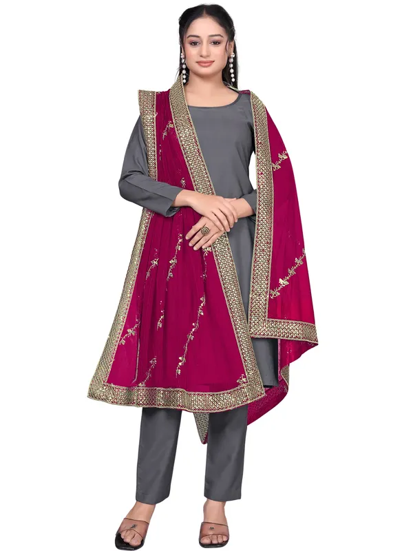 Zari_Embroidered_Organza_Dupatta_With_Sequin_Lace_Border_Pink