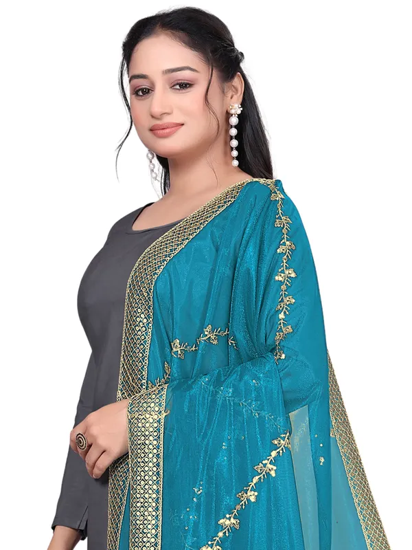 Zari_Embroidered_Organza_Dupatta_With_Sequin_Lace_Border_Sky_Blue