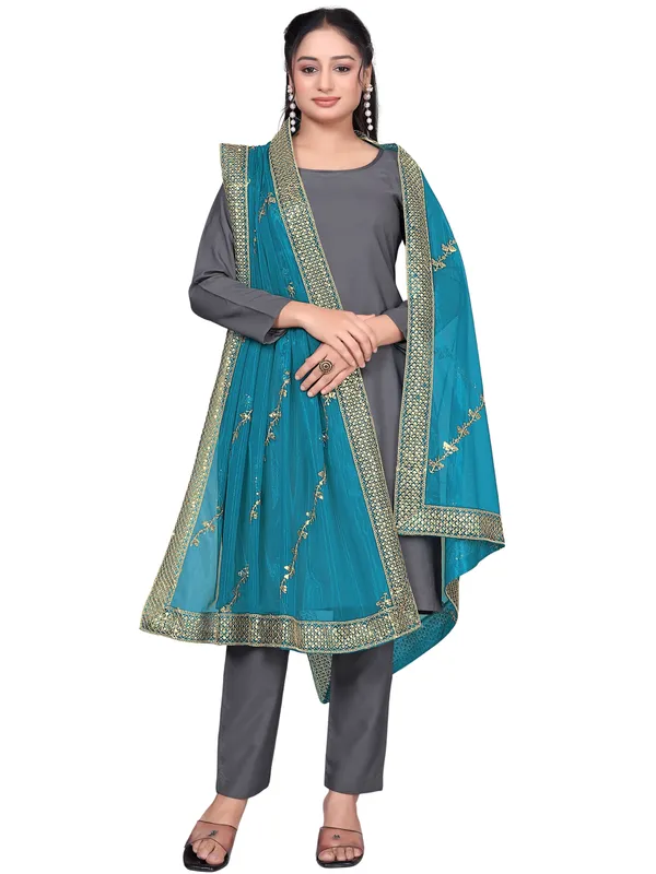Zari_Embroidered_Organza_Dupatta_With_Sequin_Lace_Border_Sky_Blue