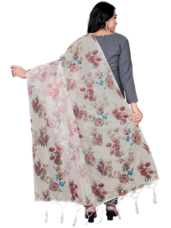 Organza_Dupatta_For_Women_Floral_Digital_Print_With_Tassels_White1