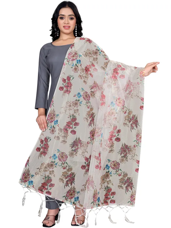 Organza_Dupatta_For_Women_Floral_Digital_Print_With_Tassels_White1