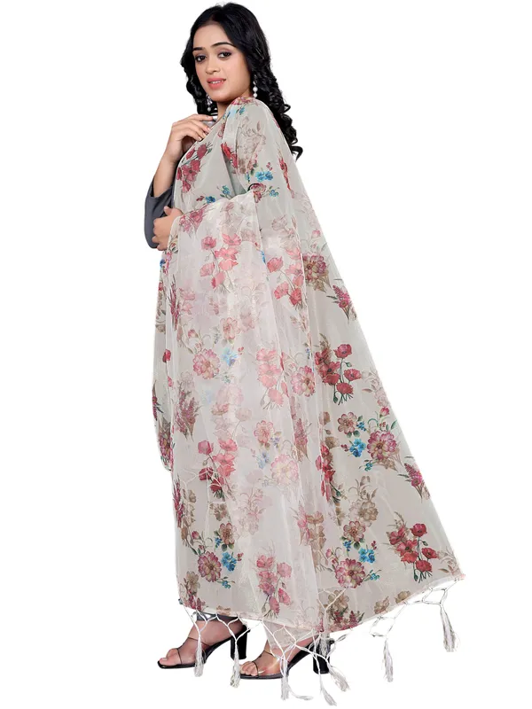 Organza_Dupatta_For_Women_Floral_Digital_Print_With_Tassels_White1