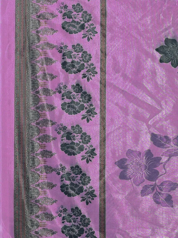 Organza_Dupatta_For_Women_Floral_Digital_Print_With_Tassels_Lavender