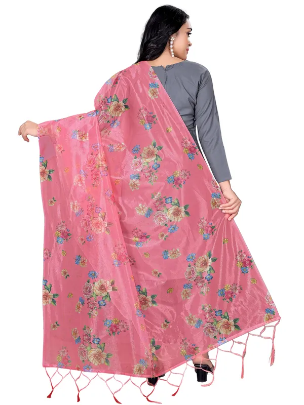 Organza_Dupatta_For_Women_Floral_Digital_Print_With_Tassels_Peach