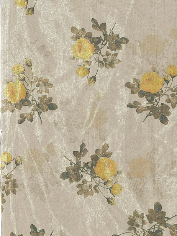 Organza_Dupatta_For_Women_Floral_Digital_Print_With_Tassels_Beige