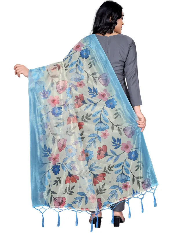 Organza_Dupatta_For_Women_Floral_Digital_Print_With_Tassels_White3