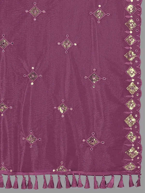 Organza_Embroidered_Dupatta_With_Sequins_Mirror_Work_Tassels_Pink