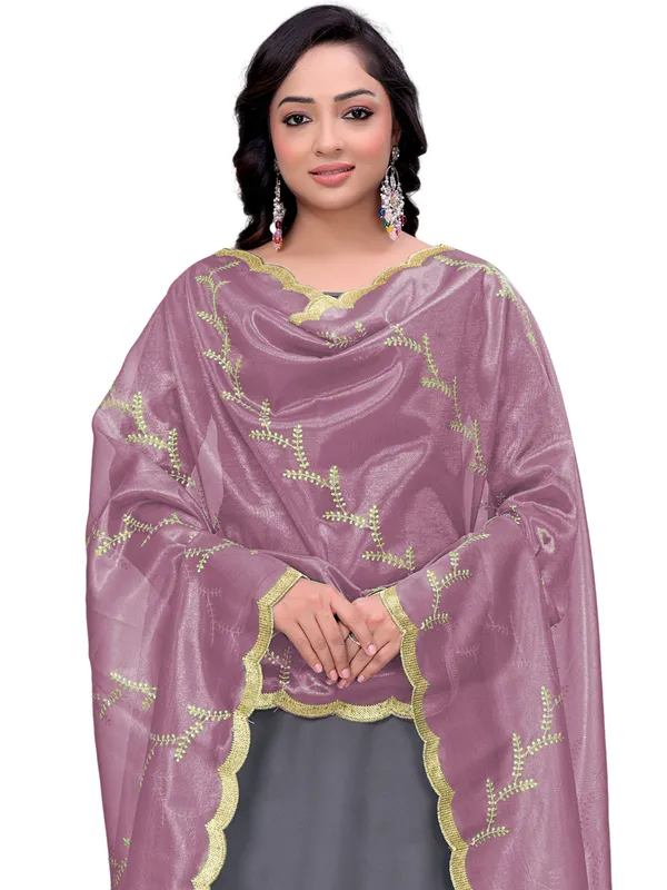 Organza_Embroidered_Dupatta_With_Sequin_Work_Scalloped_Border_Onion_Pink