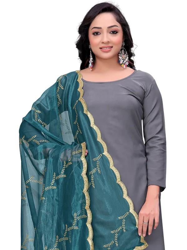 Organza_Embroidered_Dupatta_With_Sequin_Work_Scalloped_Border_Kerosin_Blue
