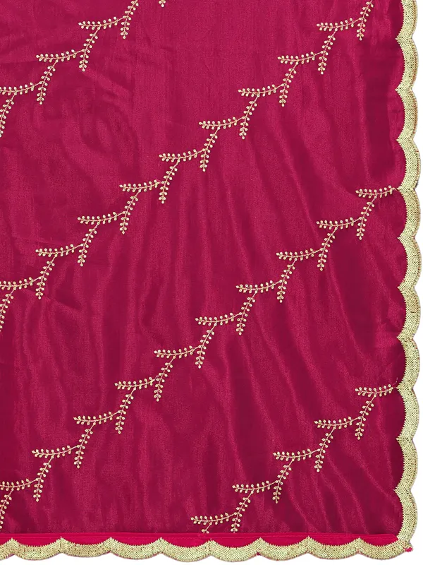 Organza_Embroidered_Dupatta_With_Sequin_Work_Scalloped_Border_Pink