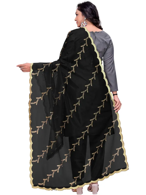Organza_Embroidered_Dupatta_With_Sequin_Work_Scalloped_Border_Black