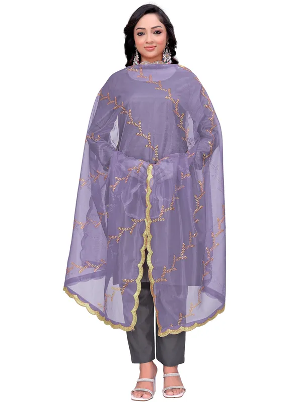 Organza_Embroidered_Dupatta_With_Sequin_Work_Scalloped_Border_Lavender
