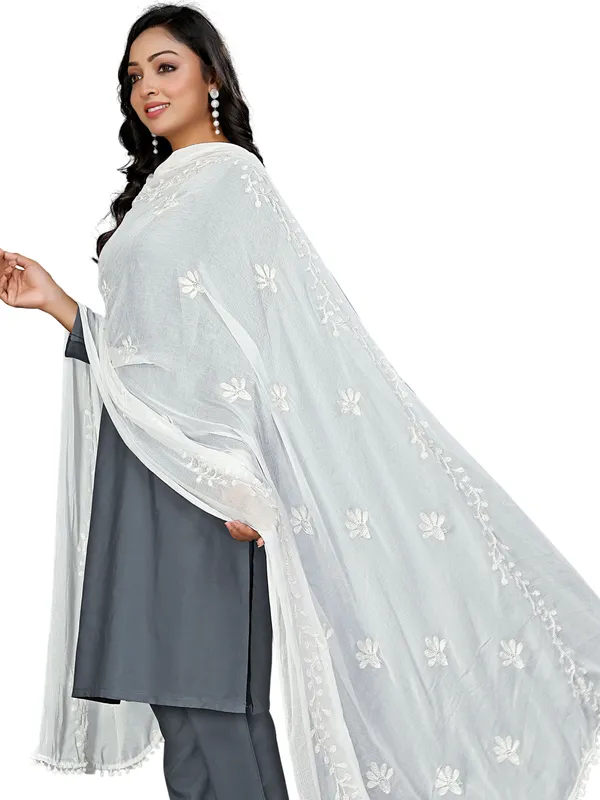 Chiffon_Embroidered_Dupatta_With_Floral_Butis_Pom_Pom_Lace_White1