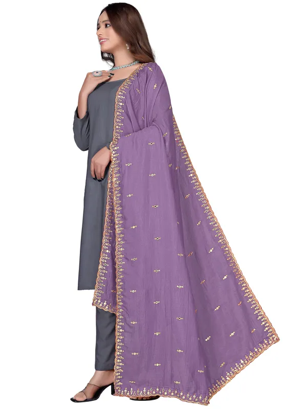 Vichitra_Art_Silk_Embroidered_Dupatta_With_Mirror_Work_Border_Lavender