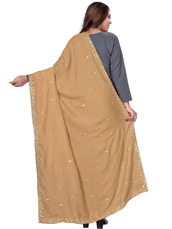 Vichitra_Art_Silk_Embroidered_Dupatta_With_Mirror_Work_Border_Beige