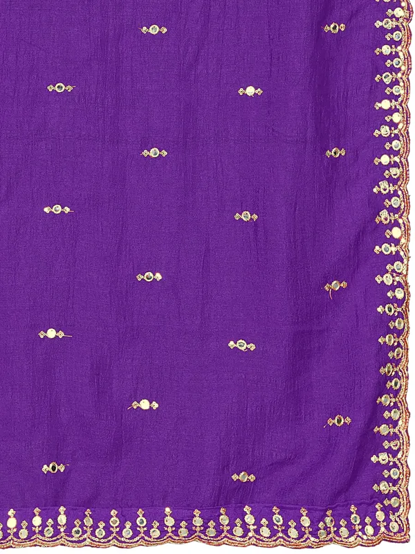 Vichitra_Art_Silk_Embroidered_Dupatta_With_Mirror_Work_Border_Purple