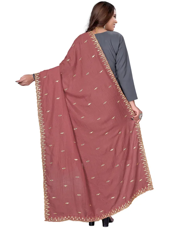 Vichitra_Art_Silk_Embroidered_Dupatta_With_Mirror_Work_Border_Peach