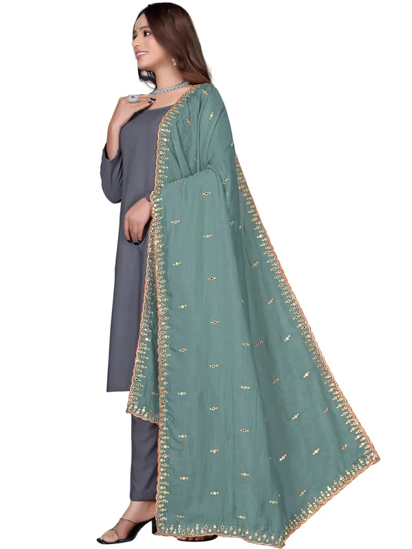 Vichitra_Art_Silk_Embroidered_Dupatta_With_Mirror_Work_Border_Sky_Blue
