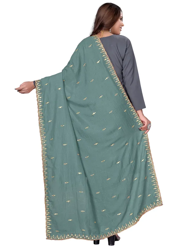 Vichitra_Art_Silk_Embroidered_Dupatta_With_Mirror_Work_Border_Sky_Blue