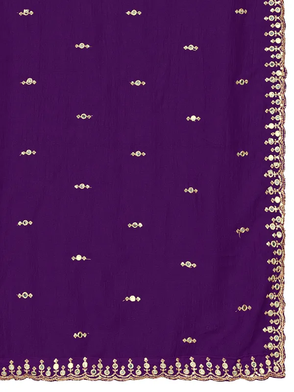 Vichitra_Art_Silk_Embroidered_Dupatta_With_Mirror_Work_Border_Wine