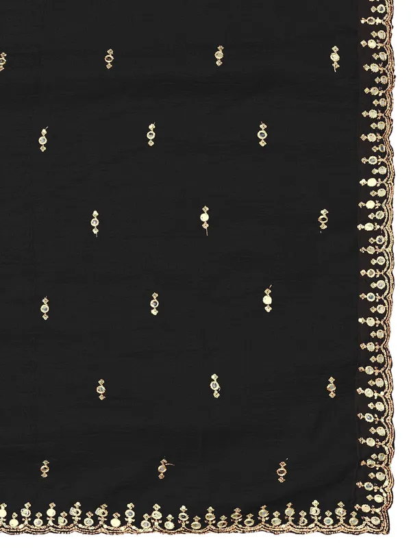 Vichitra_Art_Silk_Embroidered_Dupatta_With_Mirror_Work_Border_Black