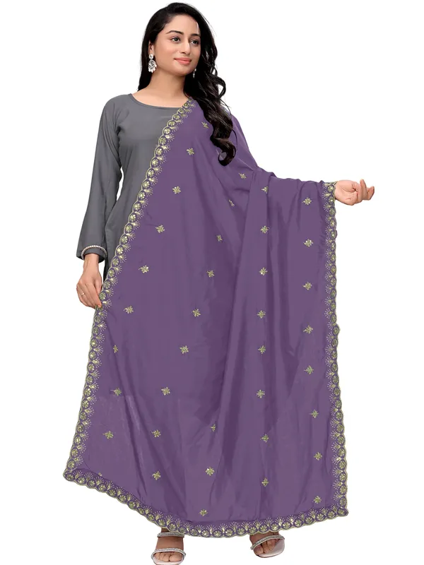 Vichitra_Art_Silk_Dupatta_With_Zari_Sequin_Embroidery_Buti_Lavender