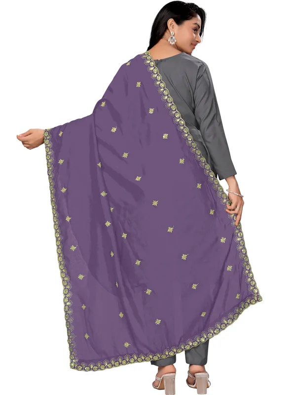 Vichitra_Art_Silk_Dupatta_With_Zari_Sequin_Embroidery_Buti_Lavender