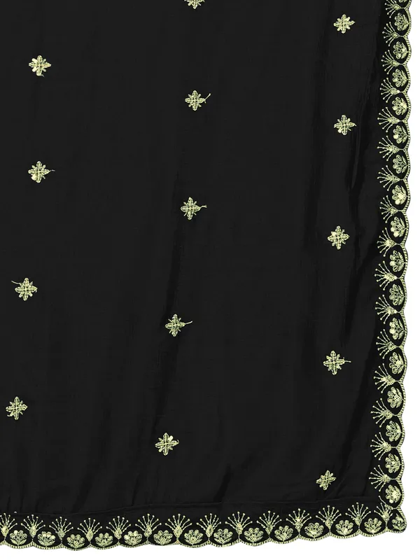 Vichitra_Art_Silk_Dupatta_With_Zari_Sequin_Embroidery_Buti_Black