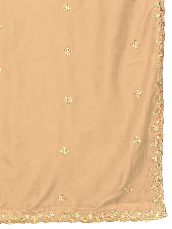 Vichitra_Art_Silk_Dupatta_With_Zari_Sequin_Embroidery_Buti_Beige