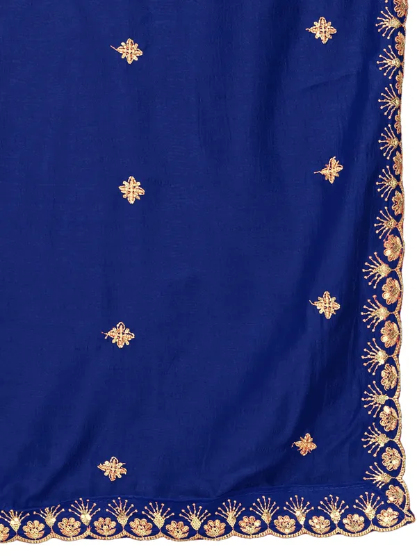 Vichitra_Art_Silk_Dupatta_With_Zari_Sequin_Embroidery_Buti_Navy_Blue