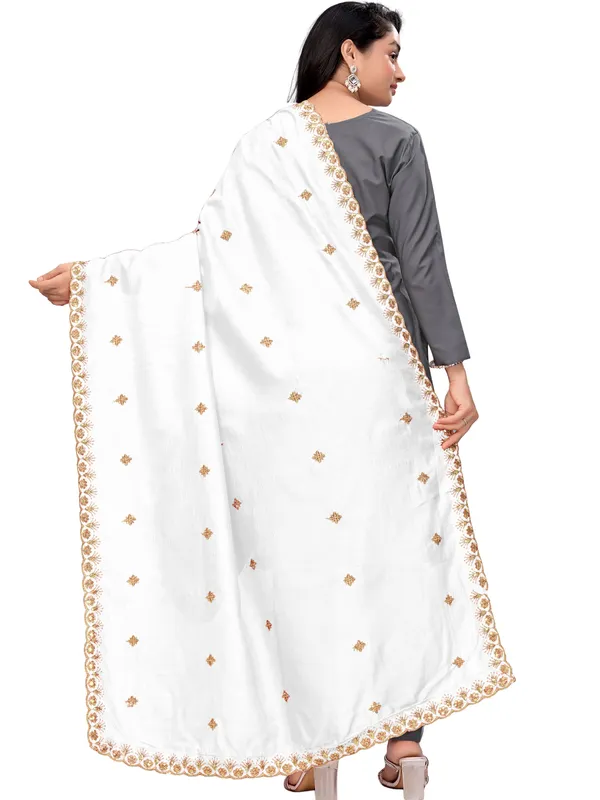 Vichitra_Art_Silk_Dupatta_With_Zari_Sequin_Embroidery_Buti_White