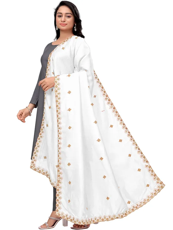 Vichitra_Art_Silk_Dupatta_With_Zari_Sequin_Embroidery_Buti_White