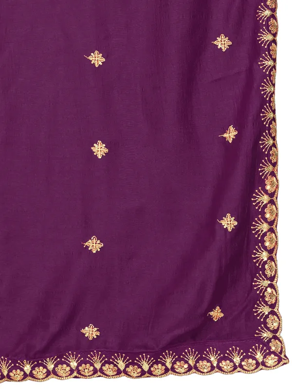 Vichitra_Art_Silk_Dupatta_With_Zari_Sequin_Embroidery_Buti_Wine