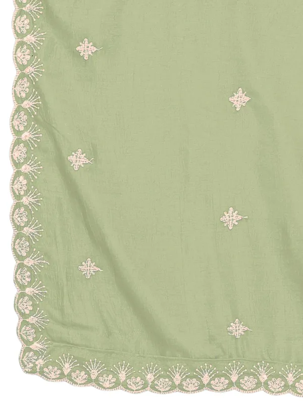 Vichitra_Art_Silk_Dupatta_With_Zari_Sequin_Embroidery_Buti_Pista_Green