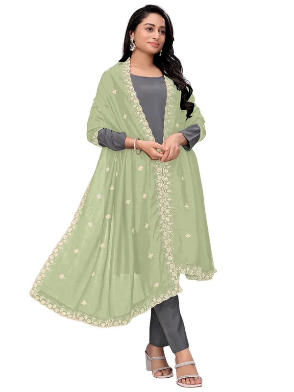 Vichitra_Art_Silk_Dupatta_With_Zari_Sequin_Embroidery_Buti_Pista_Green