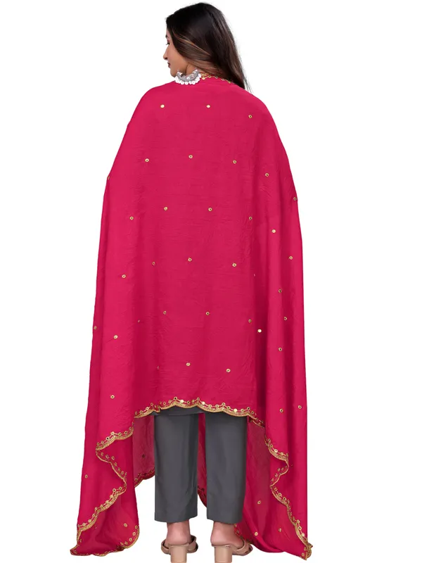 Vichitra_Art_Silk_Mirror_Work_Dupatta_With_Zari_Embroidery_Pink