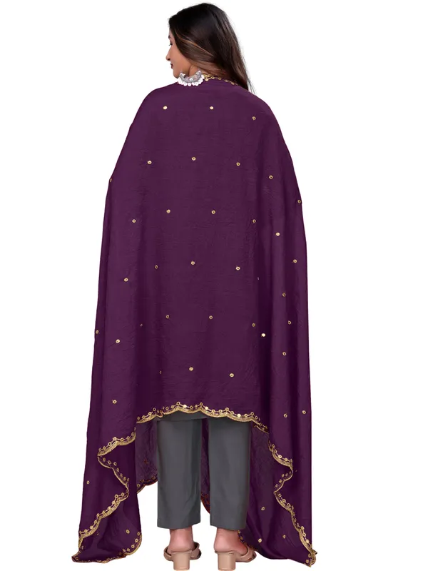 Vichitra_Art_Silk_Mirror_Work_Dupatta_With_Zari_Embroidery_Wine