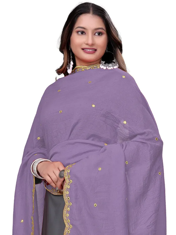 Vichitra_Art_Silk_Mirror_Work_Dupatta_With_Zari_Embroidery_Lavender