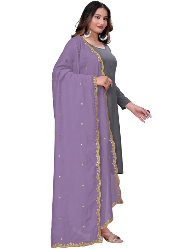 Vichitra_Art_Silk_Mirror_Work_Dupatta_With_Zari_Embroidery_Lavender
